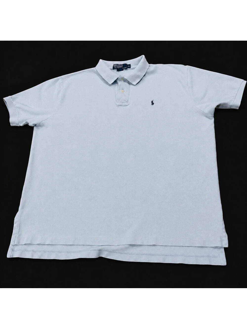 Vintage Polo Ralph Lauren Men’s XL Light Blue Cotton Polo Shirt